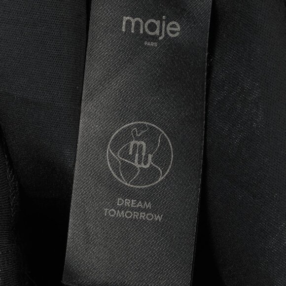 Maje Noir Jersey T-shirt with Diamanté - Picture 9 of 13